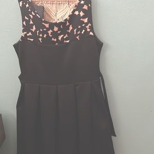 Navy blue knee length formal dress